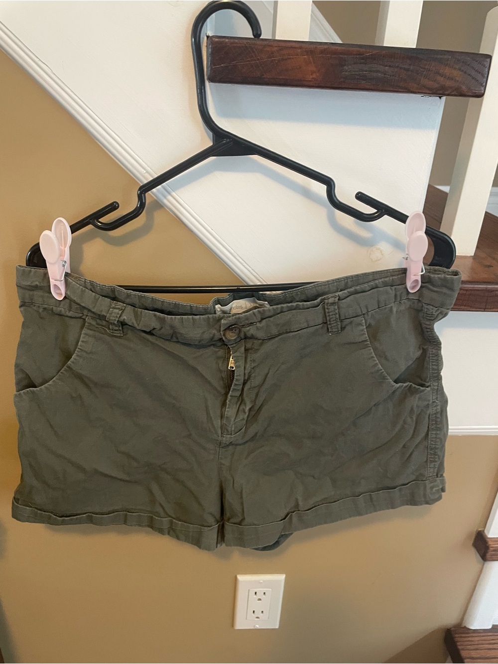 Bluenotes Olive Green Casual Cotton Shorts